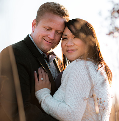 Engaged couple St. Albert
