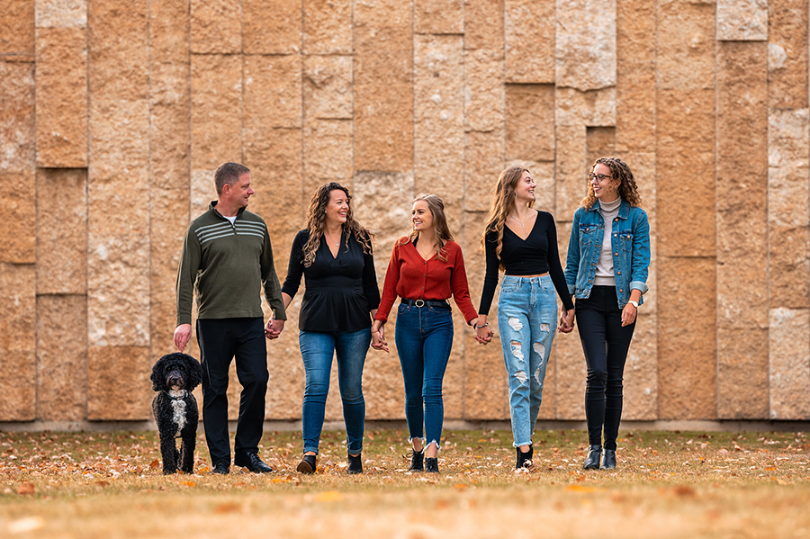 family walking at Alberta Government House