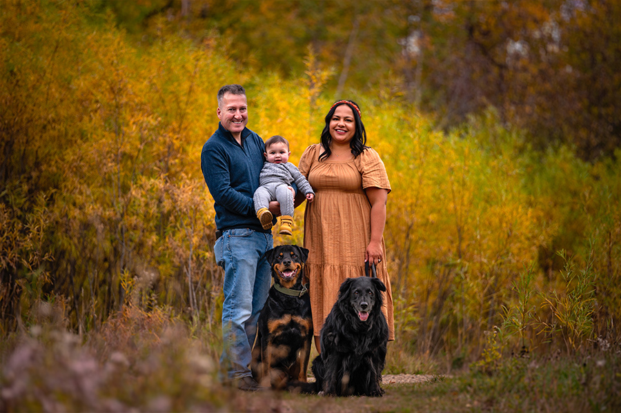 Family photo at Mactaggart sanctuary